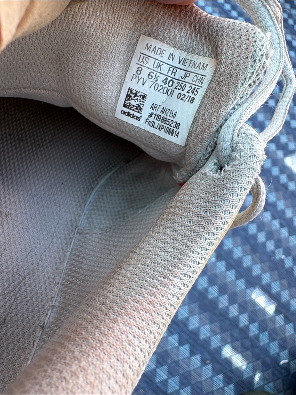 adidas Women's Light Beige tennis/ court Sneakers with Pink Logo size 8 - Picture 6 of 6